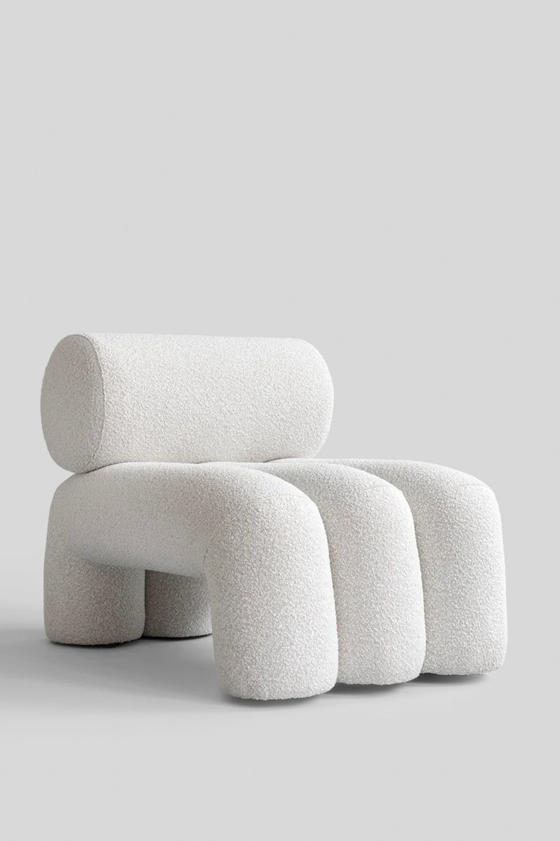 Foku Chair,Bouclé 北欧家具 北欧ヴィンテージ 木製チェア 木製ソファ ヴィンテージチェア 店舗設計 インテリア– DEMODEMIX