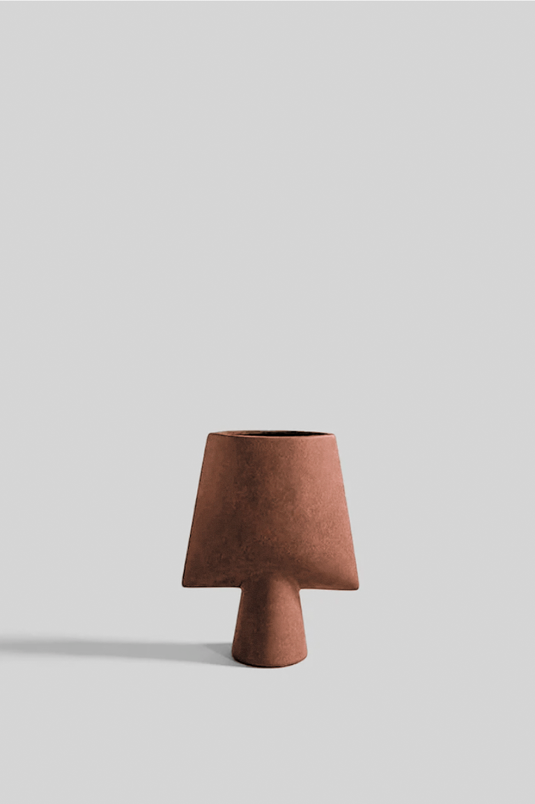 101 COPENHAGEN Sphere Vase Square,Mini- Terracotta