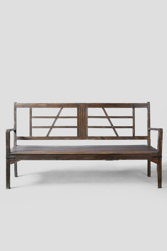 Vintage Solid Teak Bench